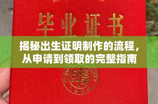 固始揭秘出生证明制作的流程，从申请到领取的完整指南