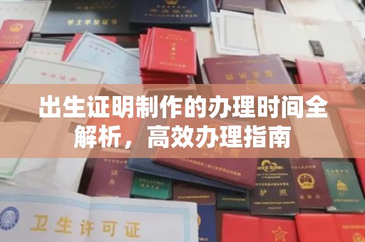 固始出生证明制作的办理时间全解析，高效办理指南